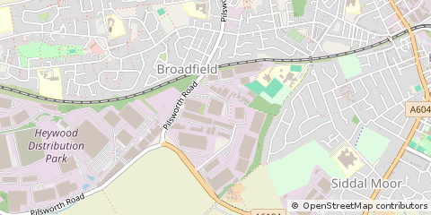 Map of Heywood, Lancashire