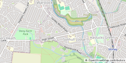Map of Solihull
