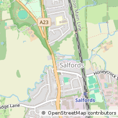 Map of Redhill, Surrey