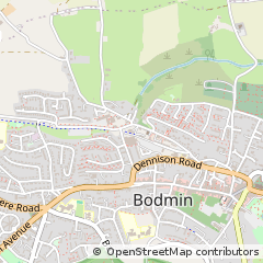 Map of Bodmin, Cornwall