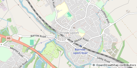 Map of Loughborough, Leicestershire