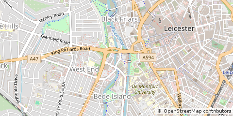 Map of Leicester