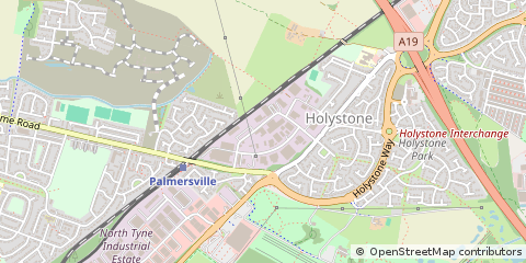 Map of Newcastle, Tyne and Wear