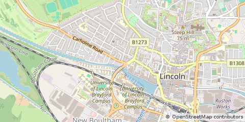 Map of Lincoln, Lincolnshire