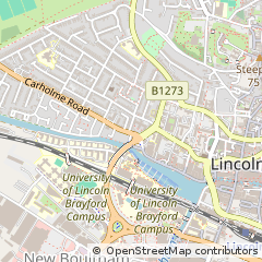 Map of Lincoln, Lincolnshire