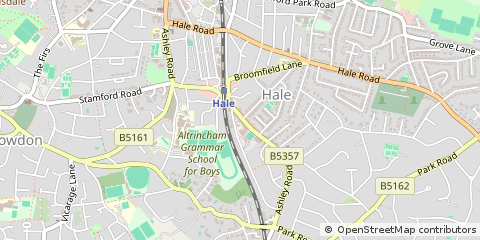 Map of Altrincham, Cheshire