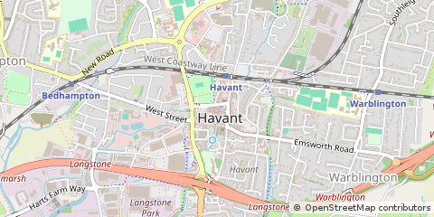 Map of Havant, Hants