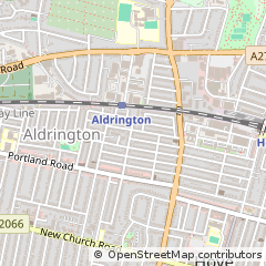 Map of Hove, East Sussex