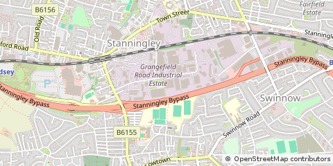 Map of Pudsey, West Yorkshire