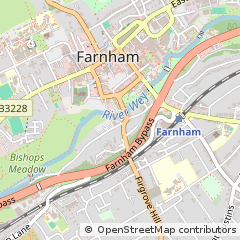 Map of Farnham, Surrey