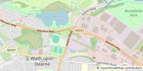 Map of Rotherham, South Yorkshire