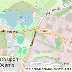 Map of Rotherham, South Yorkshire
