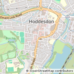 Map of Hoddesdon, Hertfordshire