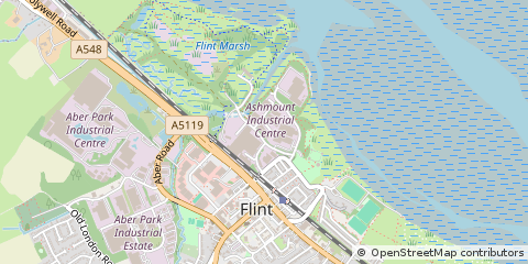 Map of Flint, Flintshire