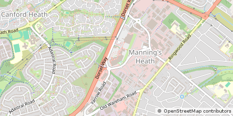 Map of Poole, Dorset