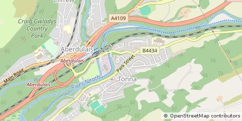 Map of Neath, West Glamorgan