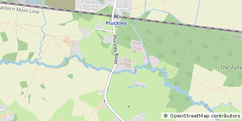 Map of Pluckley, Kent