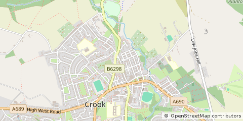 Map of Crook, Co Durham