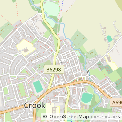 Map of Crook, Co Durham