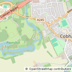 Map of Cobham, Surrey