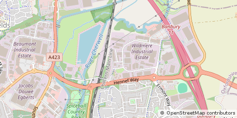 Map of Banbury, Oxon