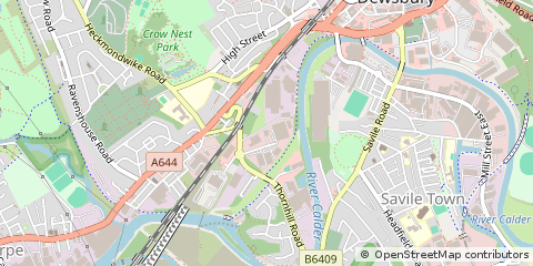 Map of Dewsbury, West Yorkshire