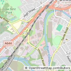 Map of Dewsbury, West Yorkshire