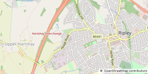 Map of Ripley, Derbyshire