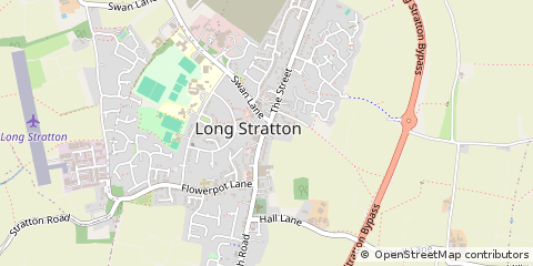 Map of Long Stratton, Norfolk