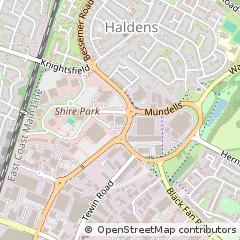 Map of Welwyn Garden City, Hertfordshire