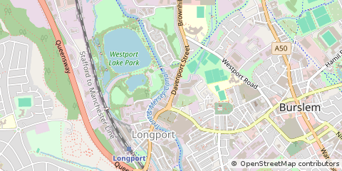 Map of Stoke-on-Trent, Staffordshire