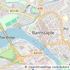 Map of Barnstaple, Devon