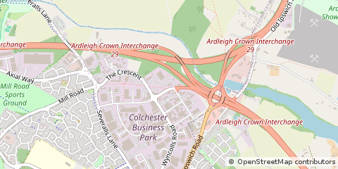 Map of Colchester, Suffolk