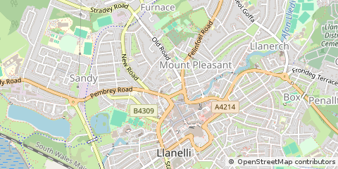 Map of Llanelli