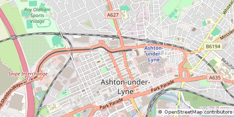 Map of Ashton-Under-Lyne