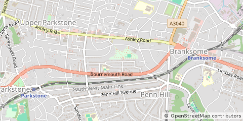 Map of Poole, Dorset
