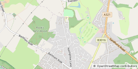 Map of Wokingham, Berkshire