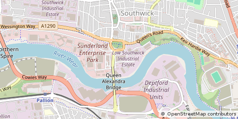 Map of Sunderland