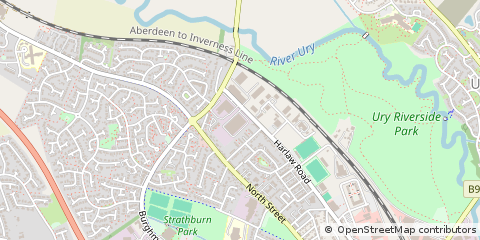 Map of Inverurie, Aberdeenshire