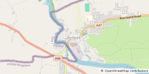 Map of Enniskillen, County Fermanagh