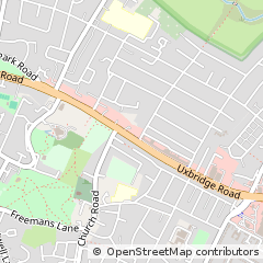 Map of Hayes, Middlesex