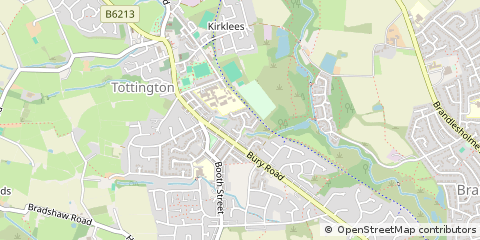 Map of Bury, Lancashire