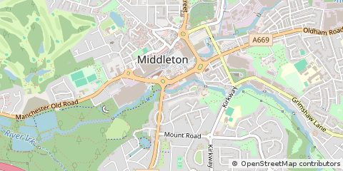 Map of Middleton, Manchester