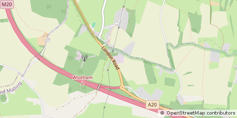 Map of Wrotham, Kent