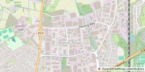 Map of Crawley, West Sussex