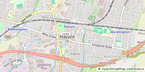 Map of Havant, Hampshire