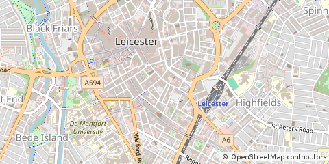 Map of Leicester