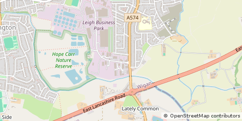 Map of Leigh, Lancashire