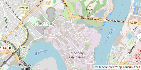 Map of Rochester, Kent