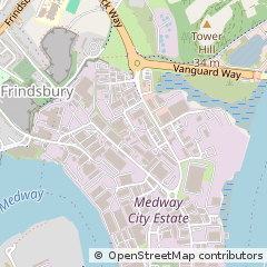 Map of Rochester, Kent